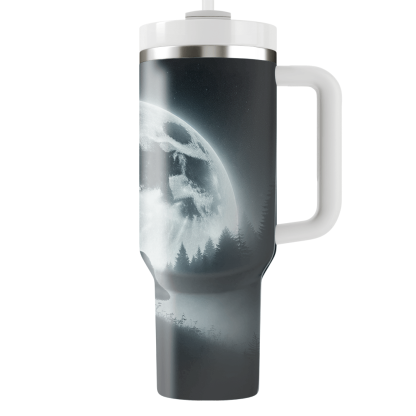 Majestic Wolf Moon  Tumbler Cups