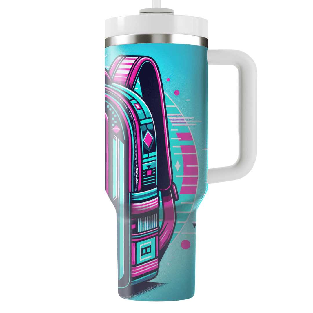 Radical 80s Synthwave Backpack Custom Tumblers
