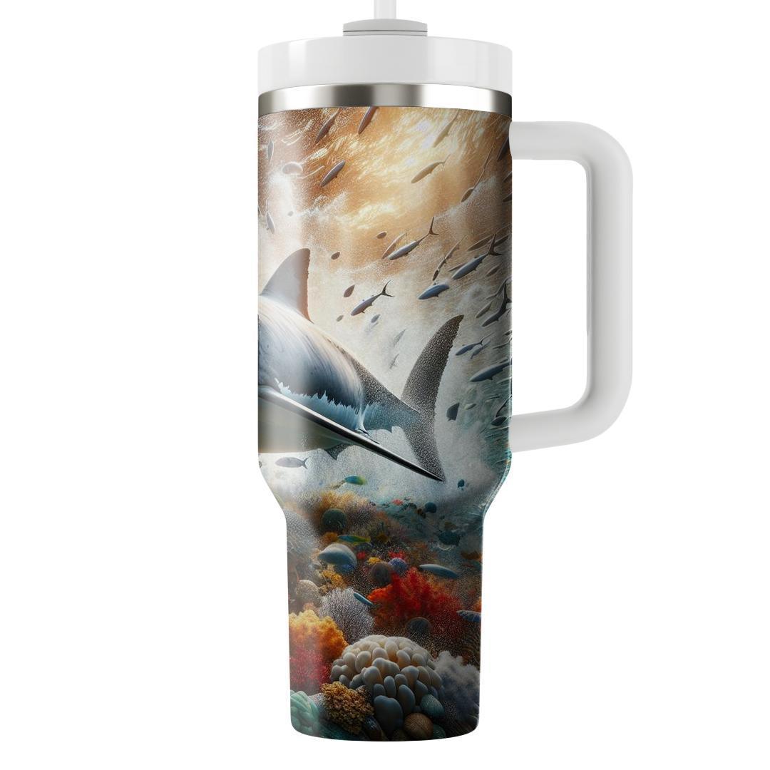 Fierce Shark Adventure  Travel Tumblers