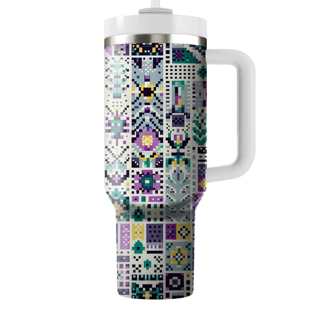 Digital Pixel Bloom  Tumblers For Gifts