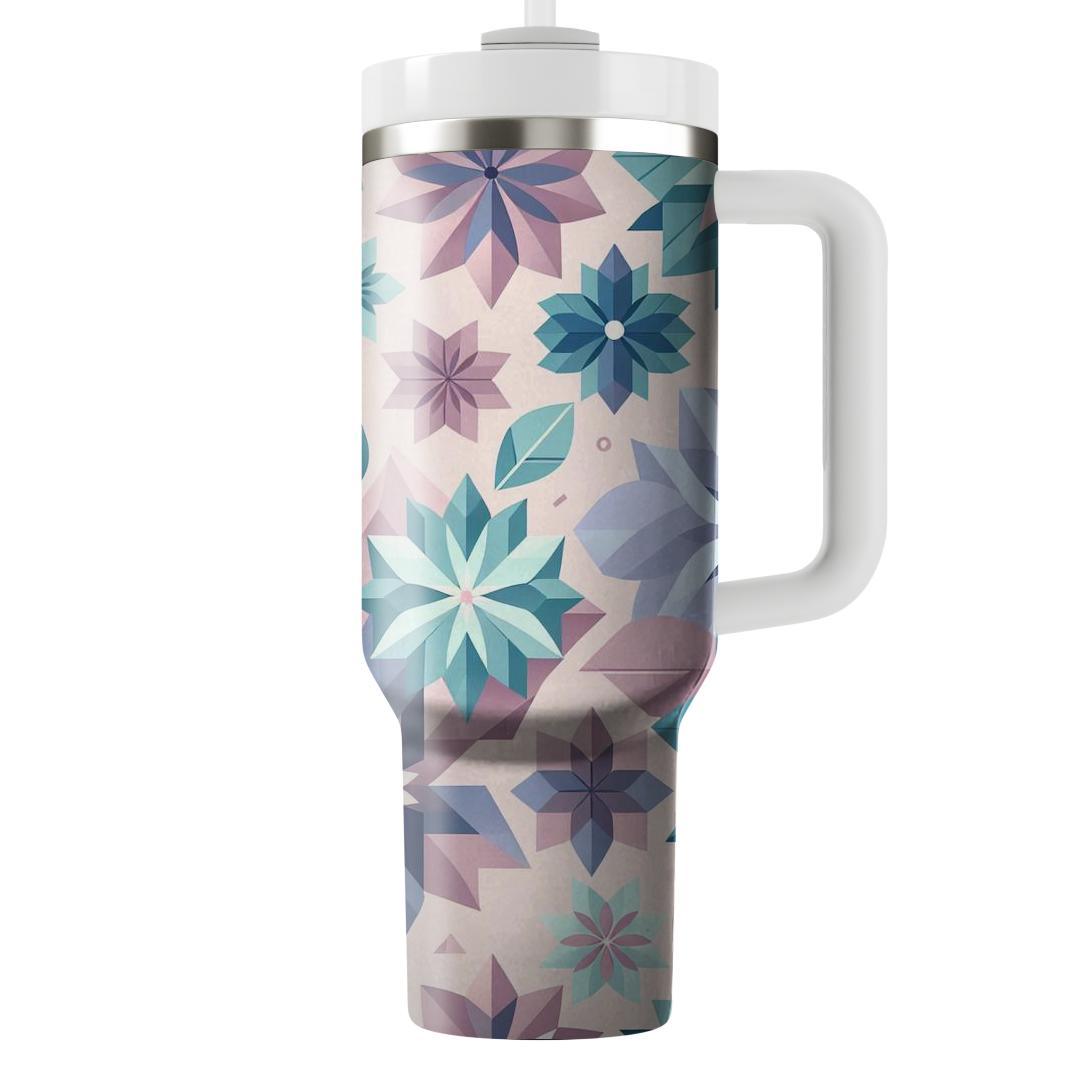 Charming Geometric Flowers  Tumblers For Gifts