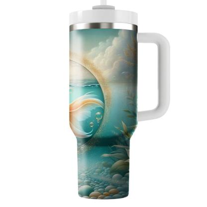 Radiant Goldfish Dream  Travel Tumblers
