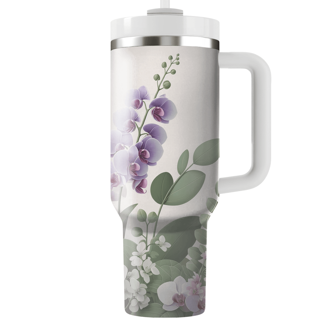 Enchanted Orchid Meadow Travel Tumblers