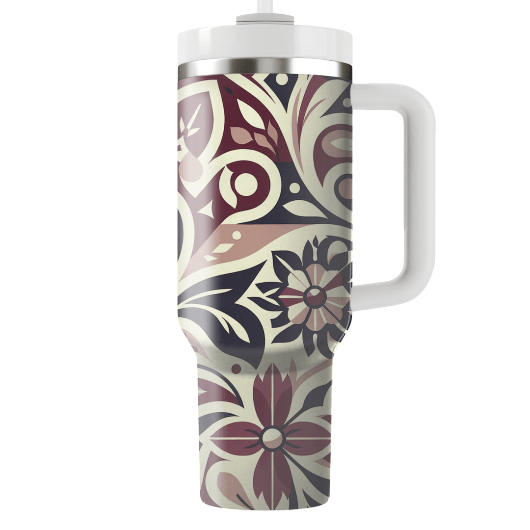 Elegant Floral Geometry Decorative Tumblers
