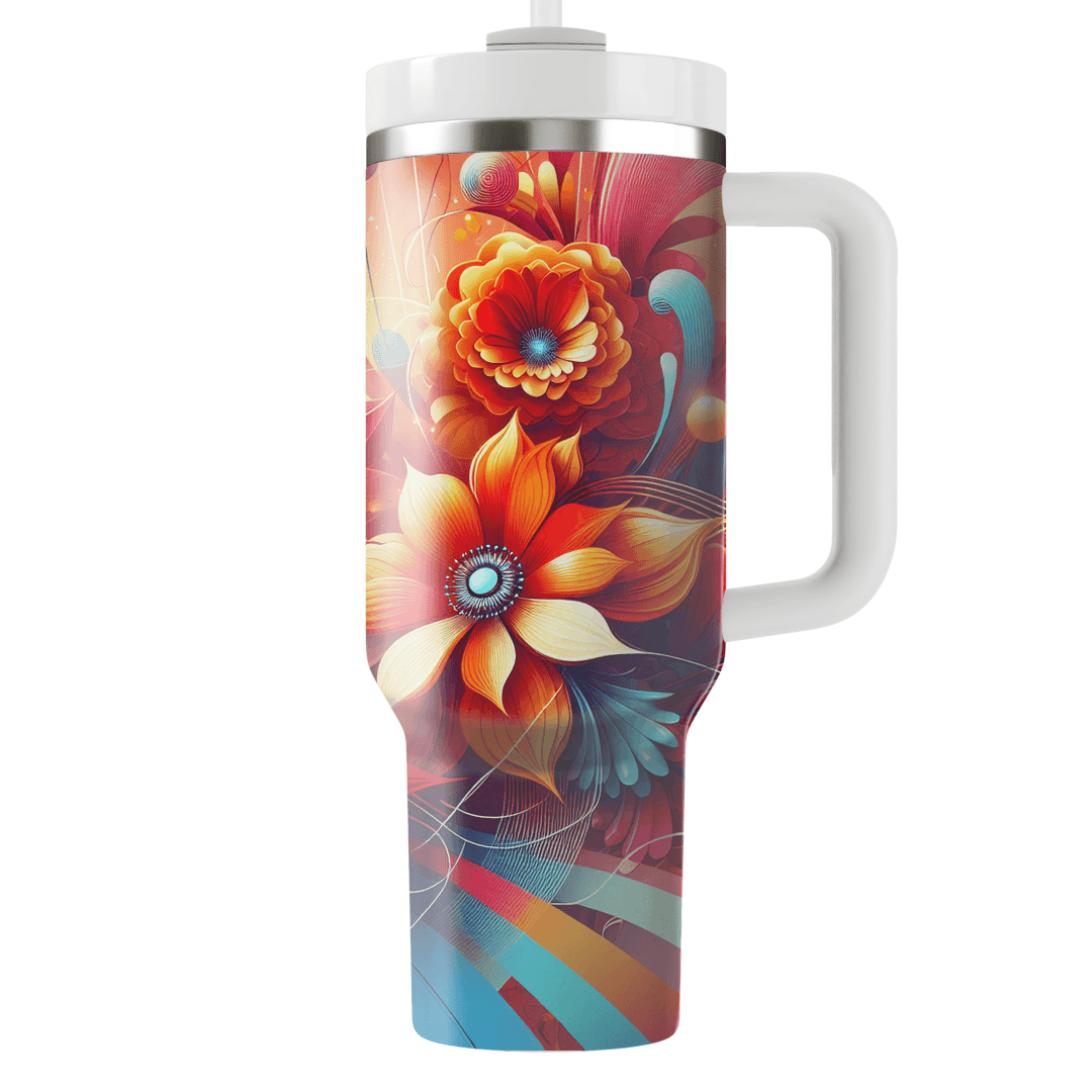 Playful Floral Fiesta  Travel Tumblers