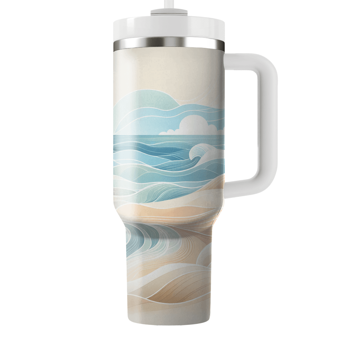 Summer Watercolor Waves  Travel Tumblers