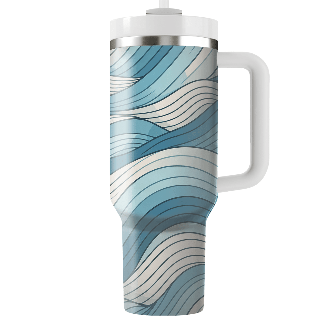 Abstract Wave Lines Custom Tumblers