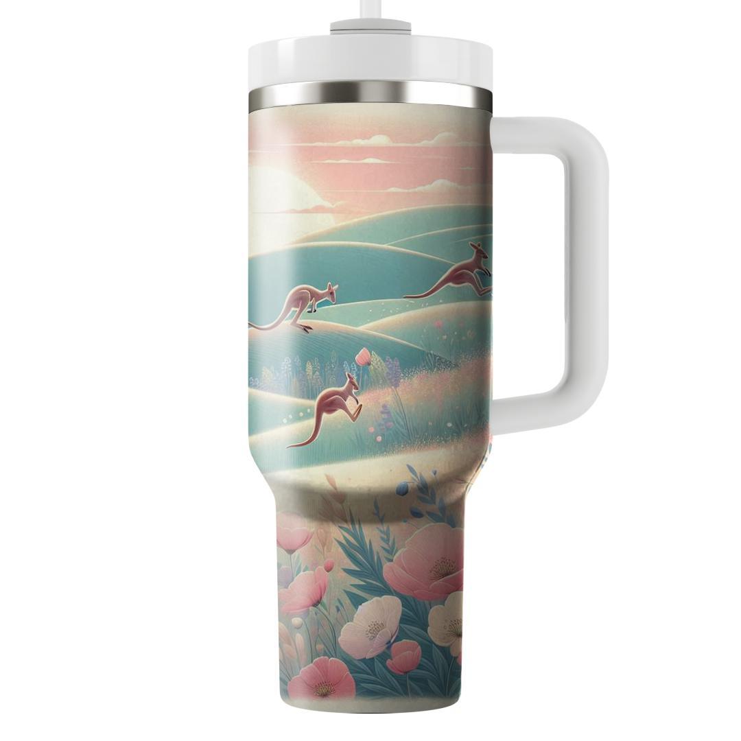 Pastel Kangaroo Dreamscape  Personalized Tumblers
