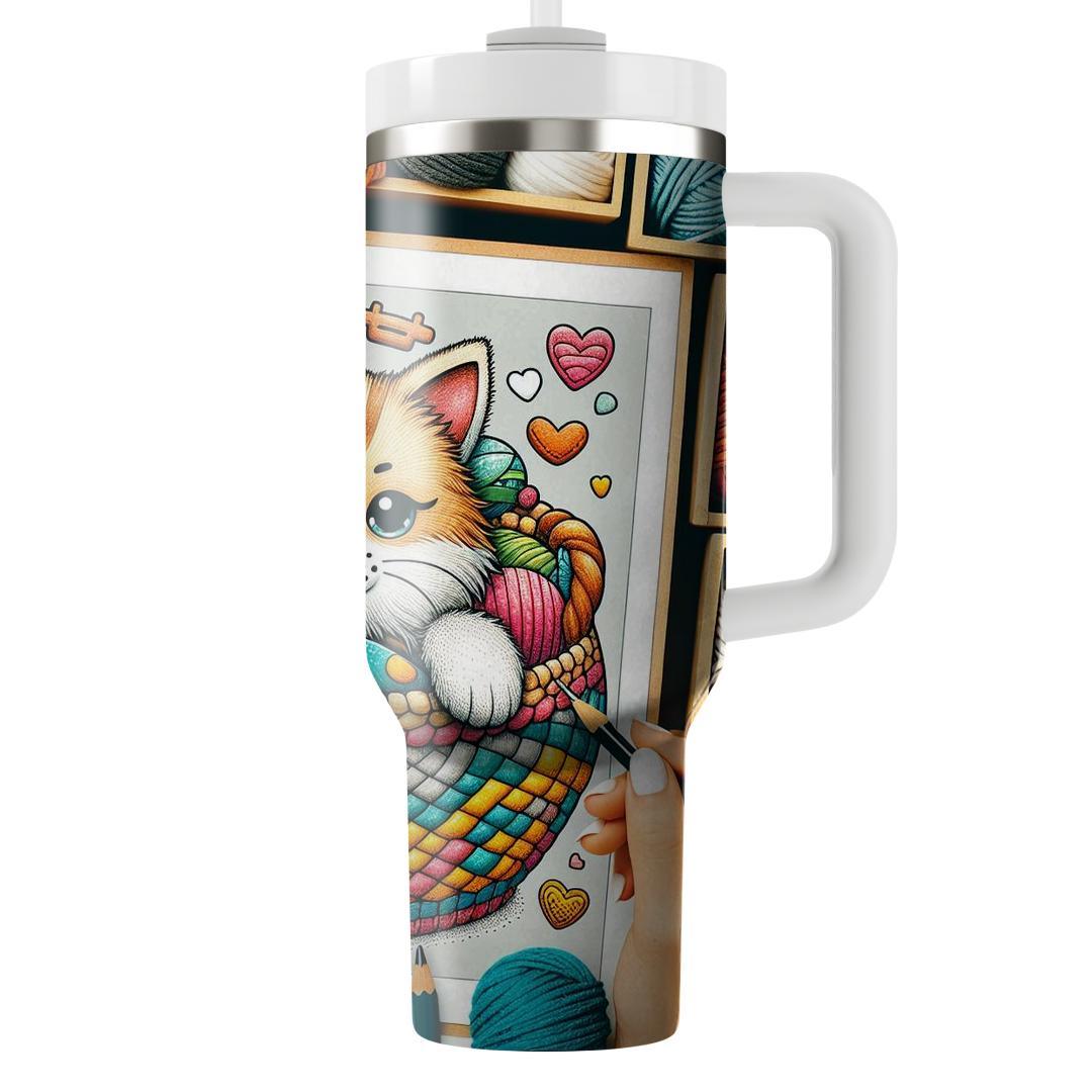 Funky Cat Nap  Travel Tumblers