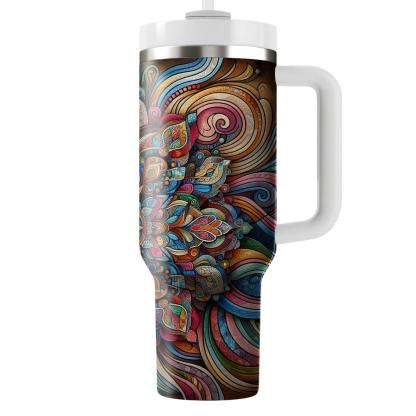 Kaleidoscope Of Unity - World Culture Day  Tumblers With Lids