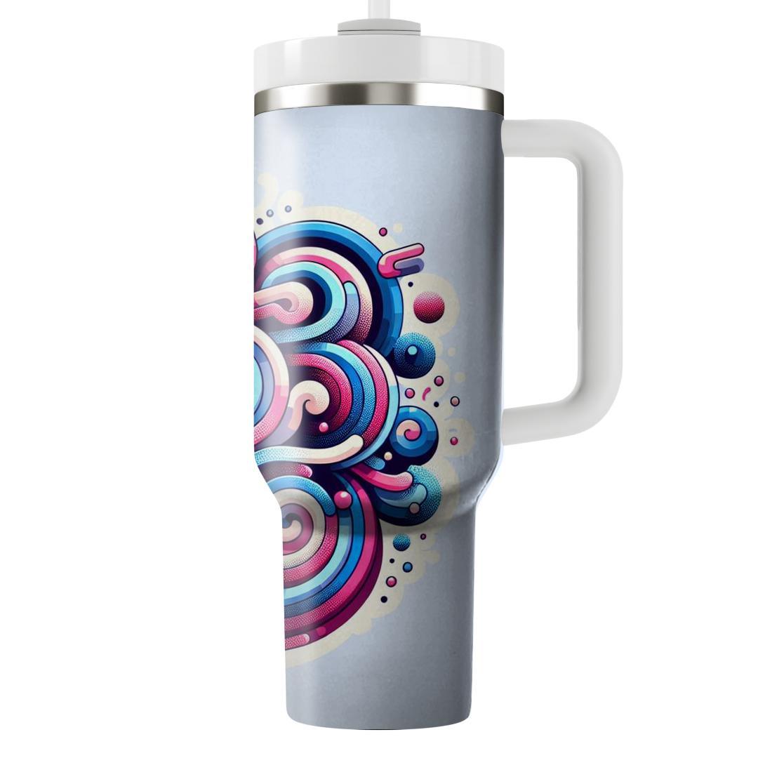 Dynamic Swirling Dots  Travel Tumblers