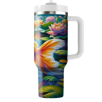 Radiant Goldfish Oasis  Tumblers With Lids