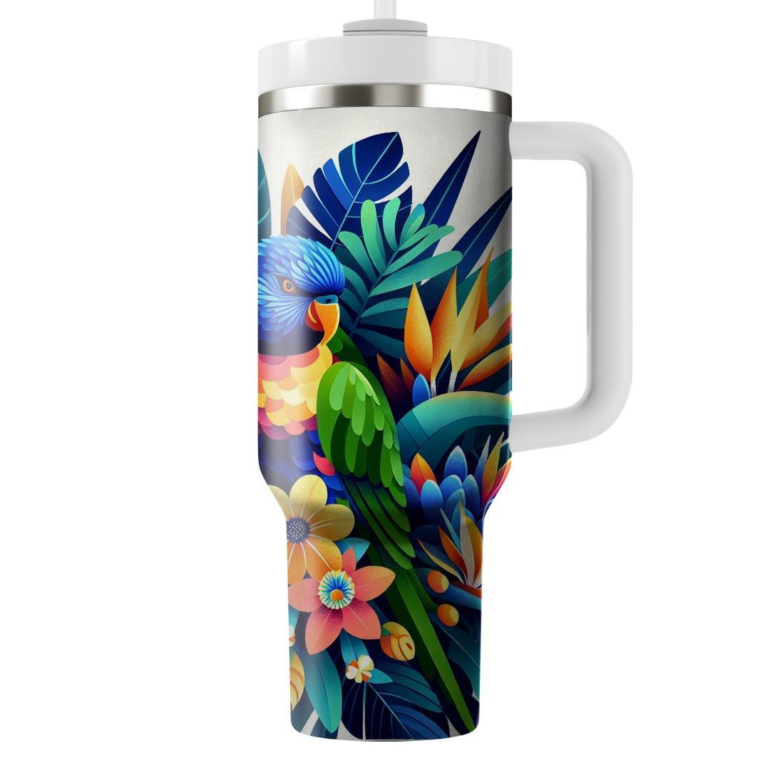Rainbow Lorikeet Tropical  Travel Tumblers
