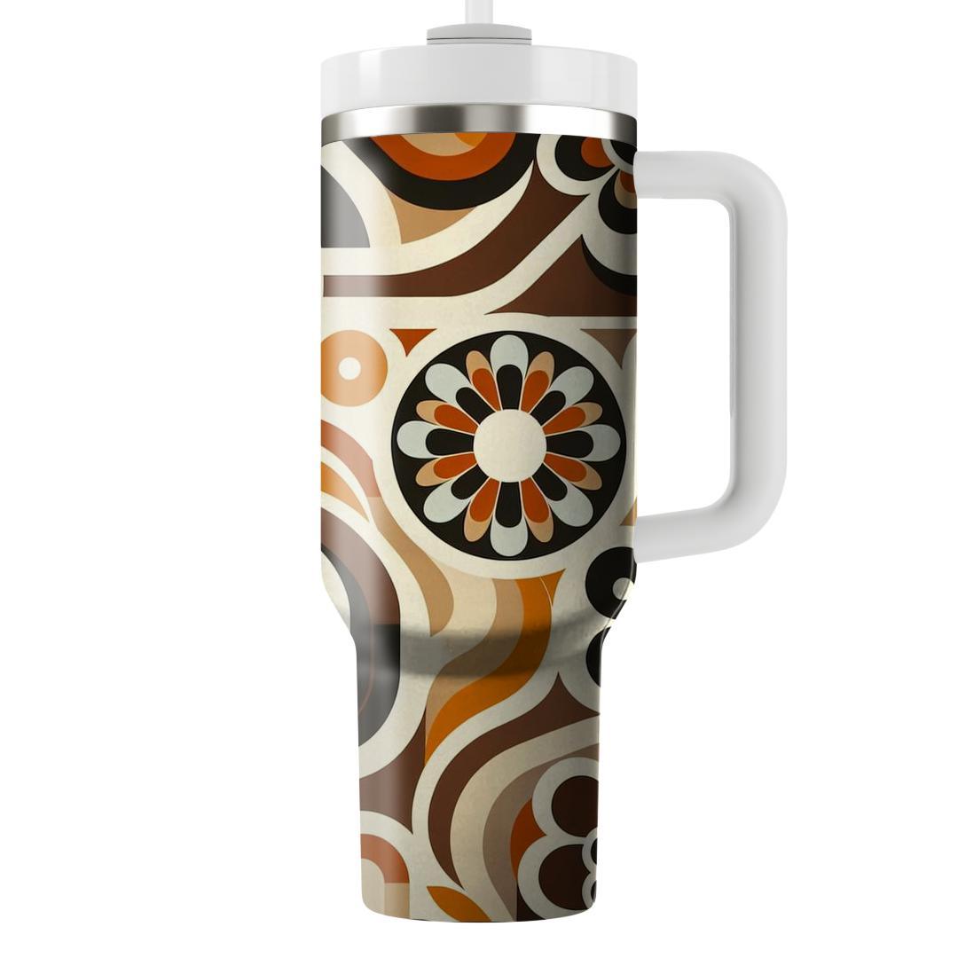 Retro 70s Pattern  Decorative Tumblers