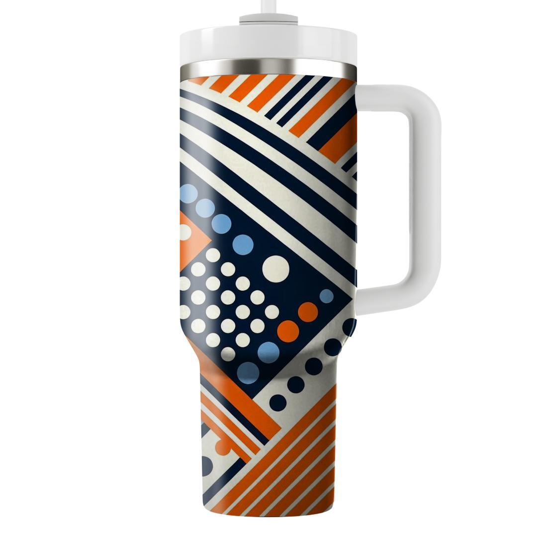 Sleek Stripes And Polka Dots  Decorative Tumblers