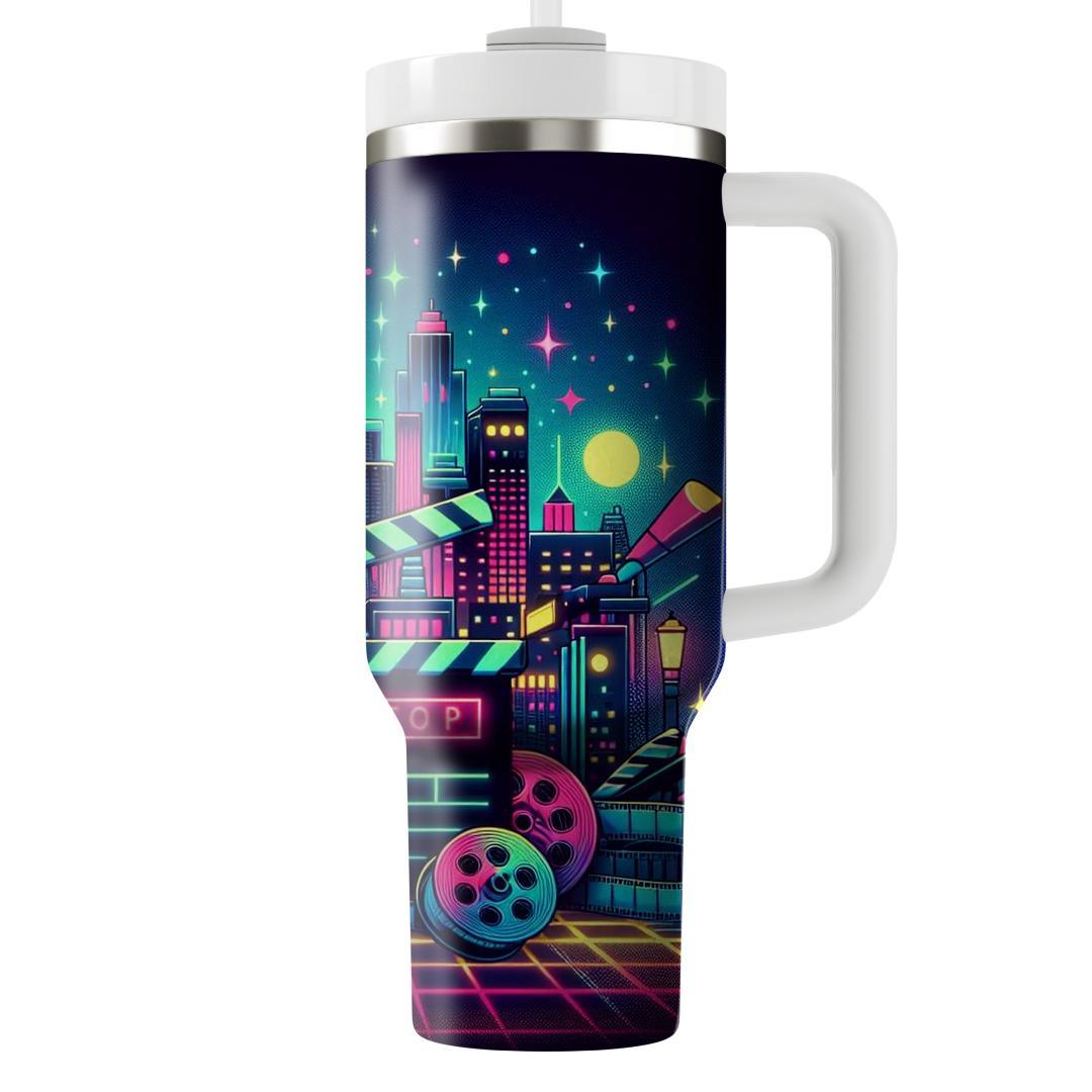 Cinematic Neon Lights  Personalized Tumblers
