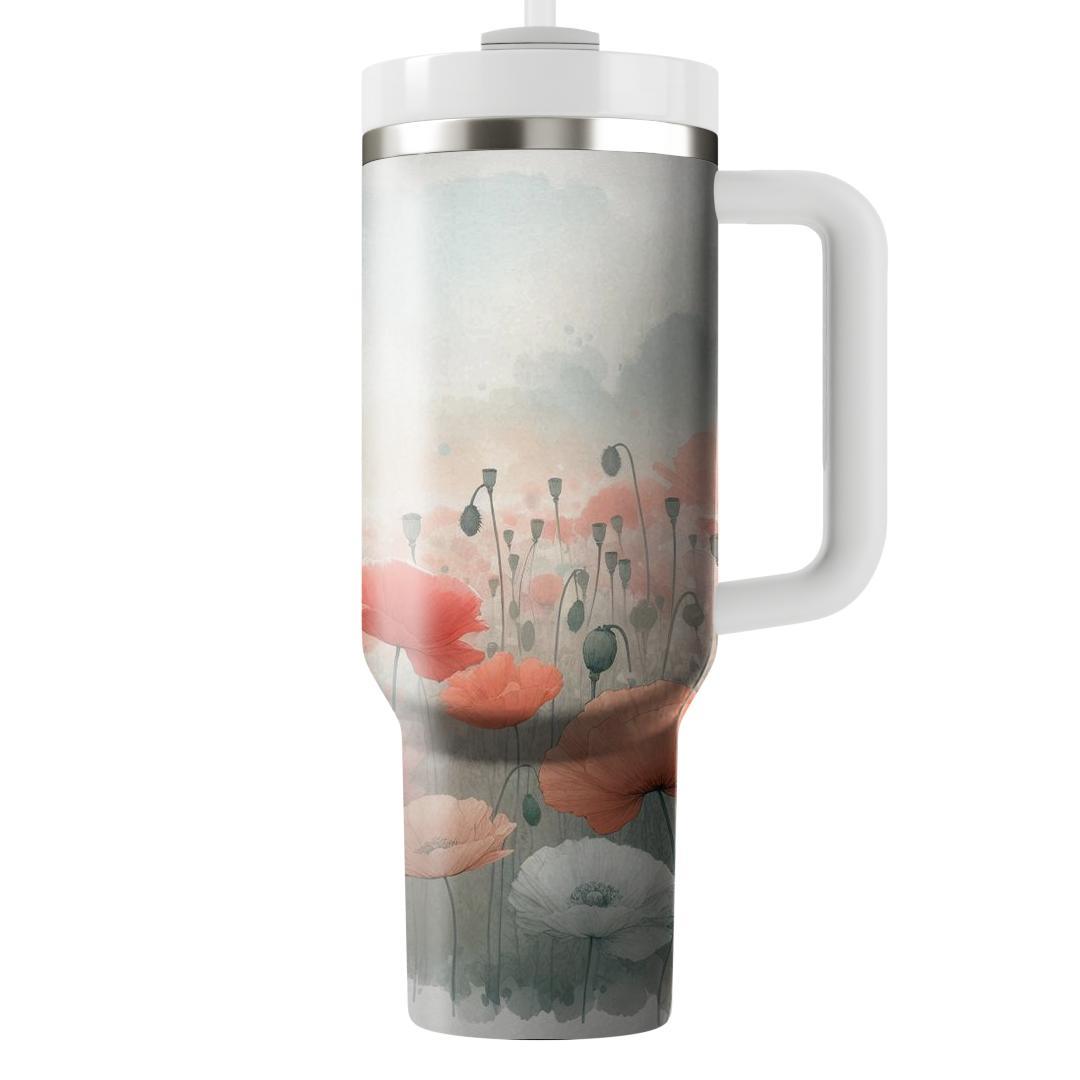 Ethereal Watercolor Poppies  Unique Tumblers