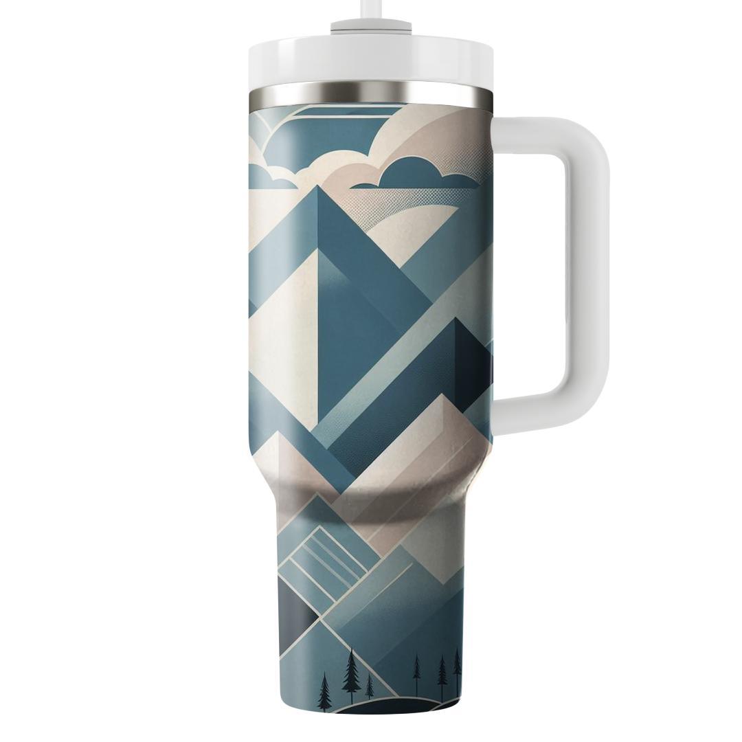 Stylized Mountain Landscape  Decorative Tumblers