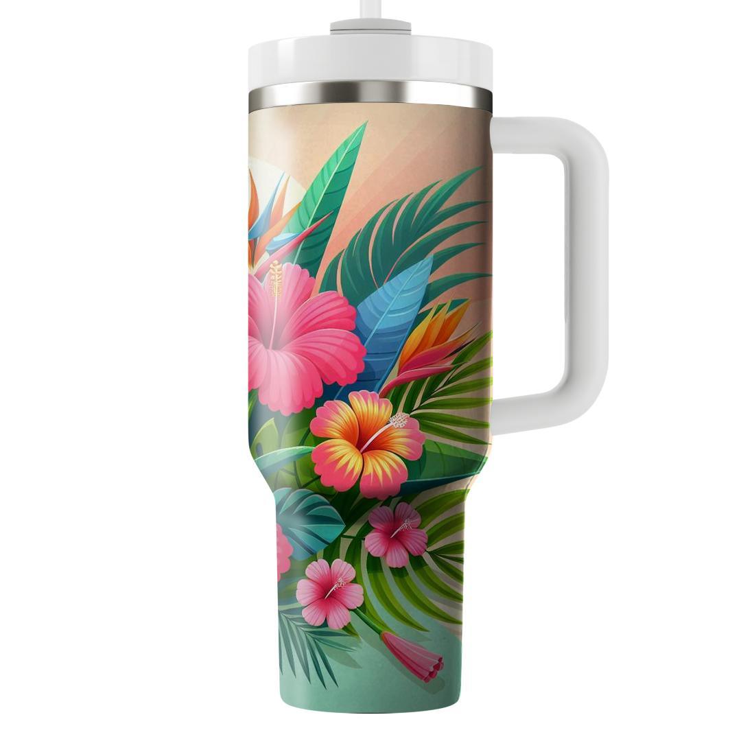 Tropical Blossom  Unique Tumblers