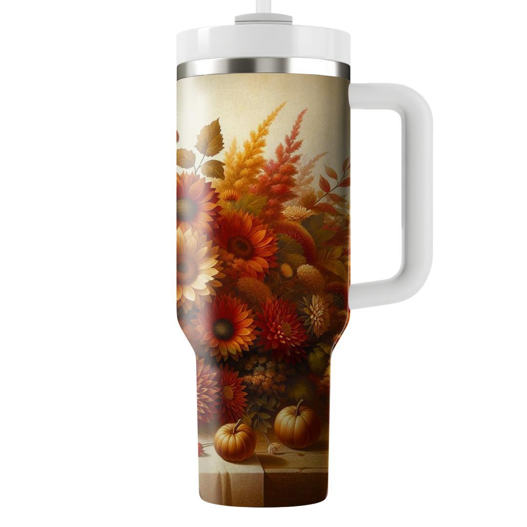 Harvest Floral Arrangement  Tumbler Cups