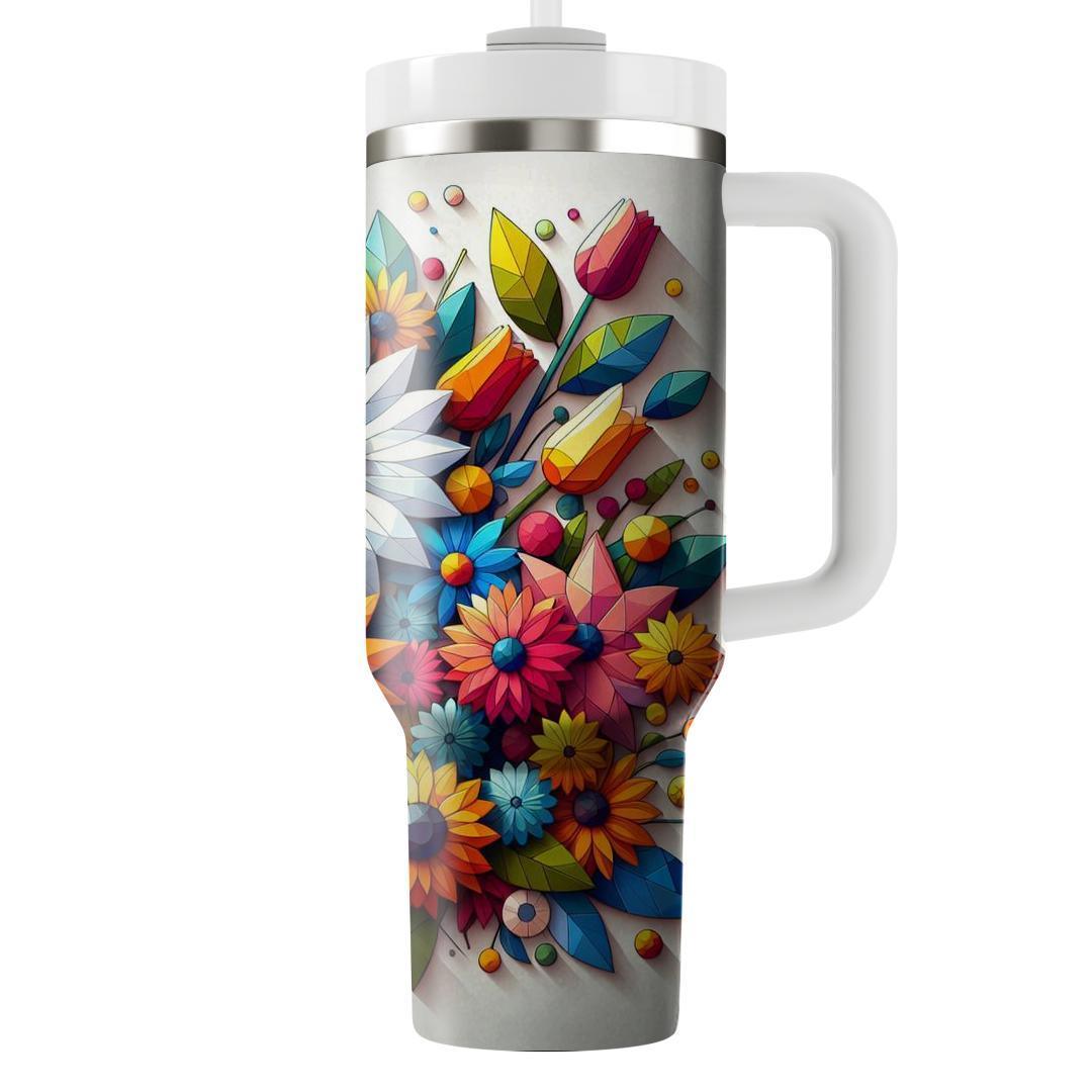 Sunny Floral Mosaic  Insulated Tumblers
