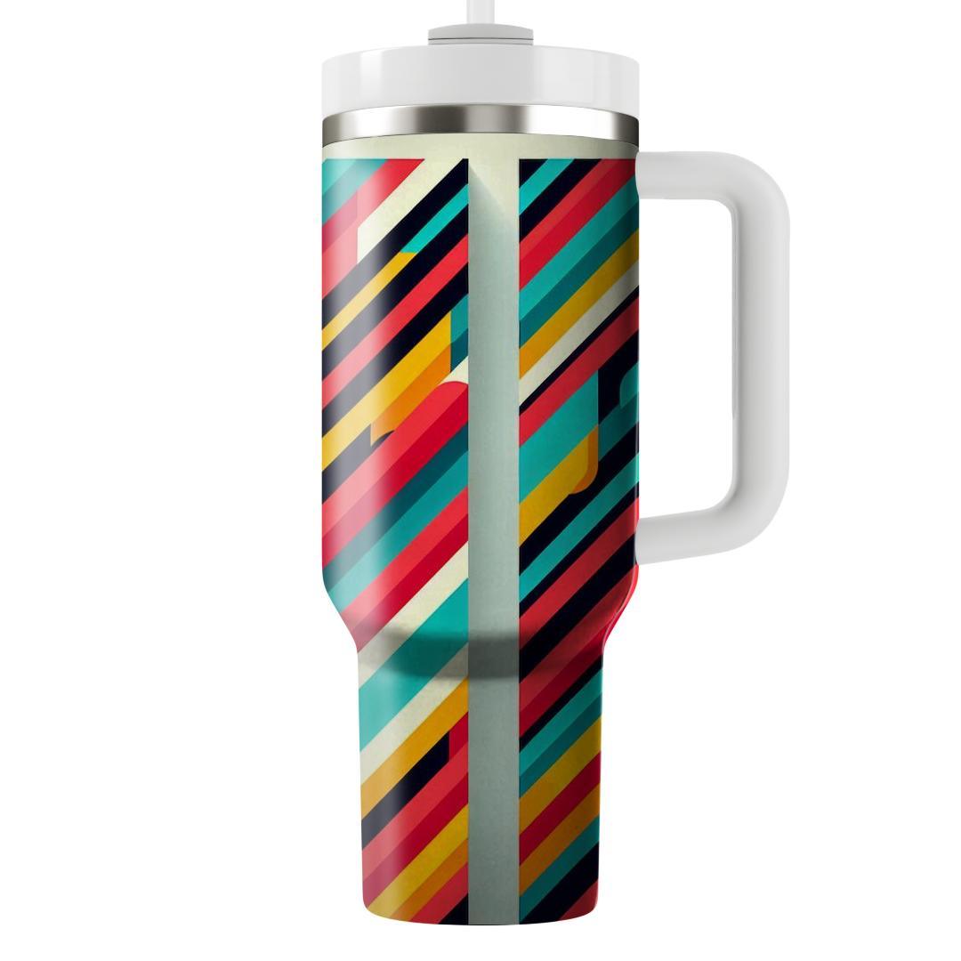 Retro Stripe Fusion  Insulated Tumblers