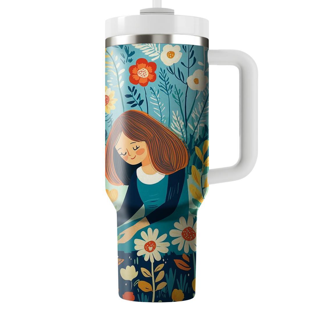 The Blossoms Of Support: A Mother’s Love Cultivating Growth Tumblers With Lids