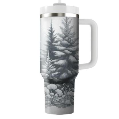 Winter Frosted Trees  Travel Tumblers