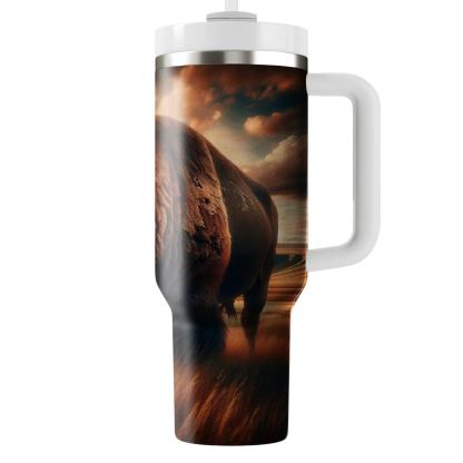 Majestic Buffalo Plains  Travel Tumblers