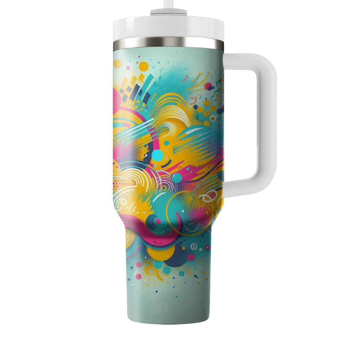 Funky Color Splash  Personalized Tumblers