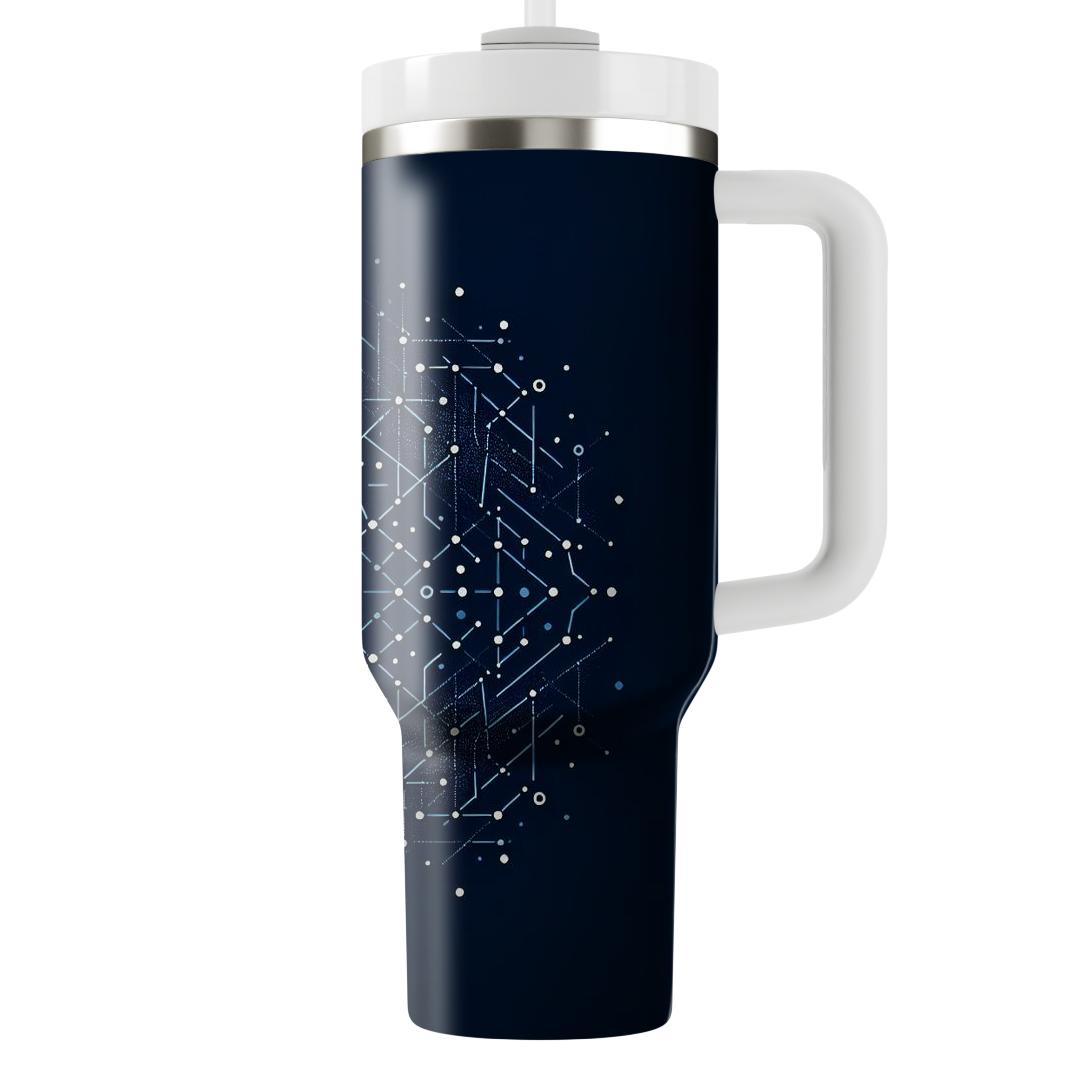 Abstract Constellations In Navy Blue  Tumblers For Gifts