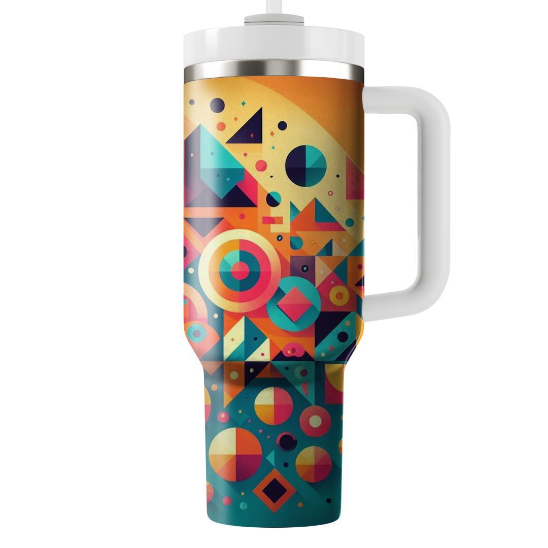 Funky Colorful Geometric  Travel Tumblers