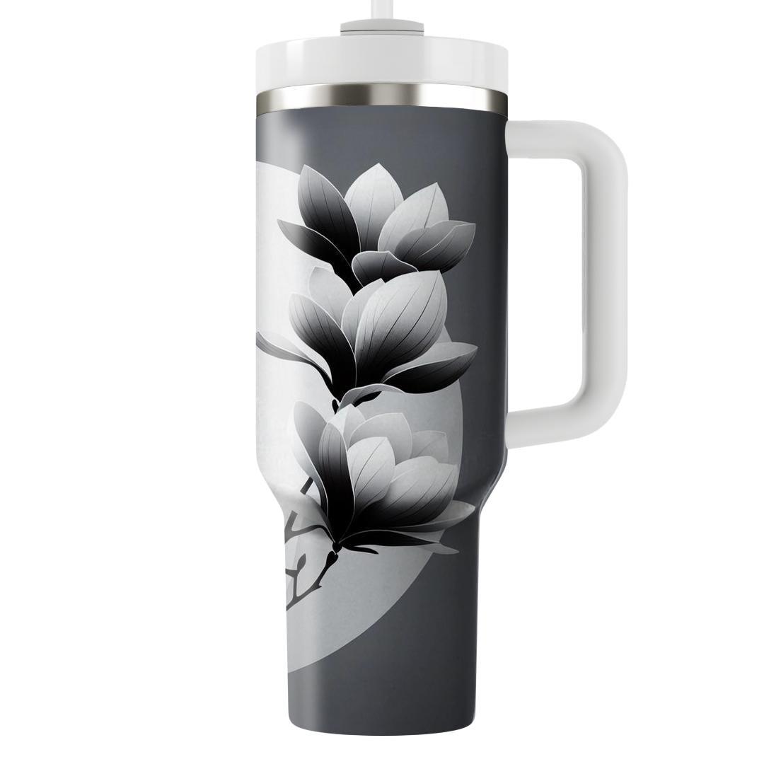 Monochrome Magnolia  Tumblers For Gifts