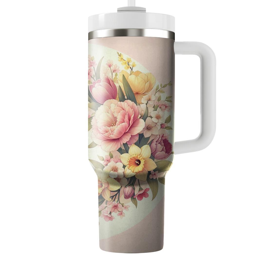 Spring Blossom Wreath  Tumbler Cups