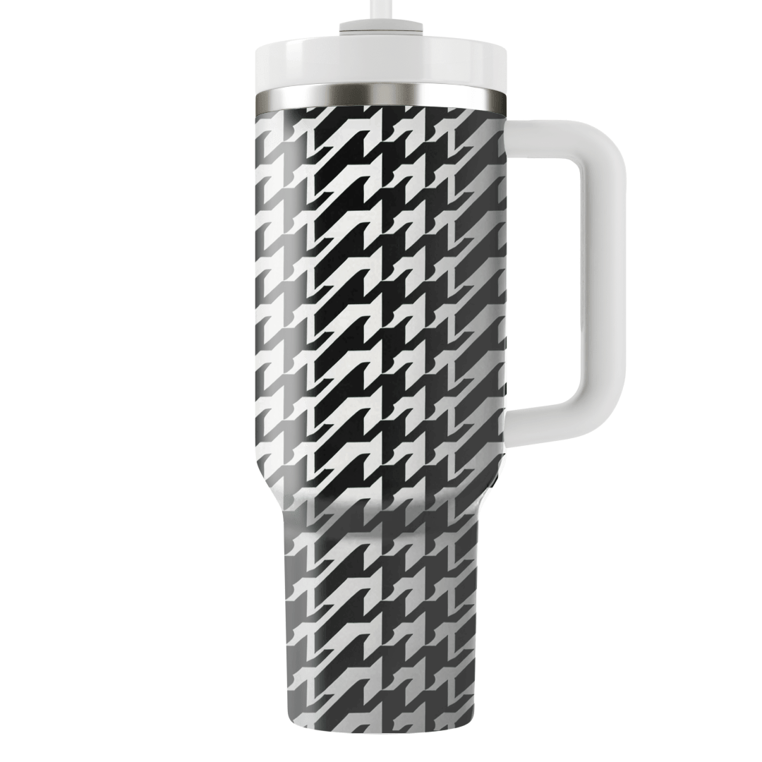Classic Houndstooth Elegance  Custom Tumblers