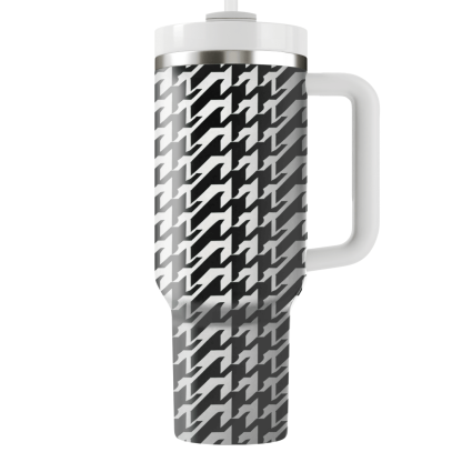 Classic Houndstooth Elegance  Custom Tumblers