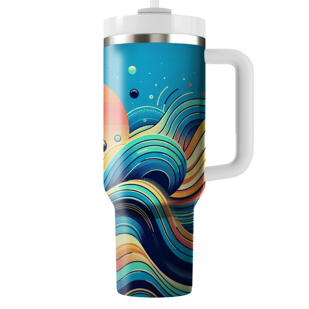 Colorful Abstract Waves  Tumbler Cups