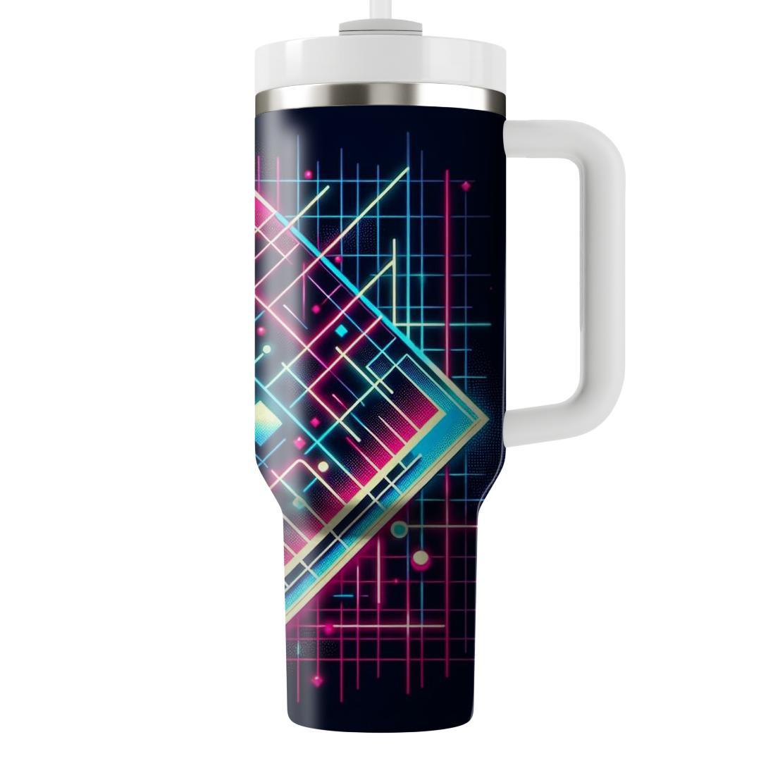 Electric 80s Grid  Unique Tumblers