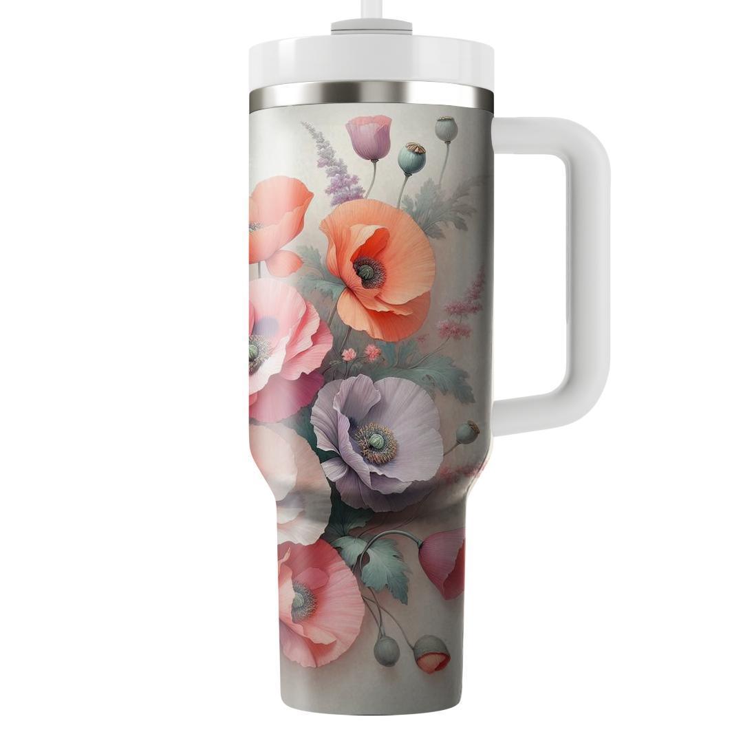Vibrant Poppy Pastel  Tumbler Cups
