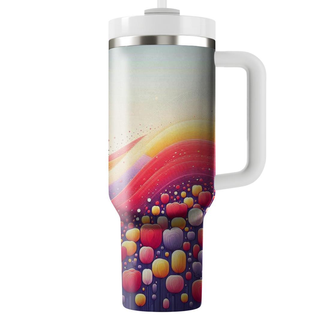 Blooming Tulip Fields  Unique Tumblers