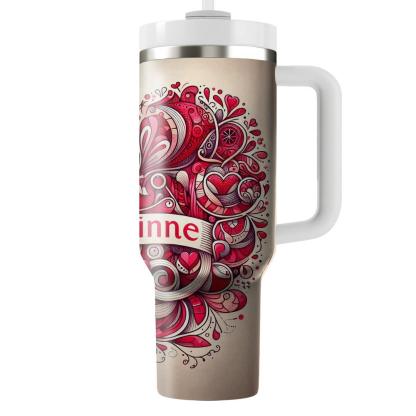 Festival Of Hearts - Valentine’s Day  Tumblers With Lids