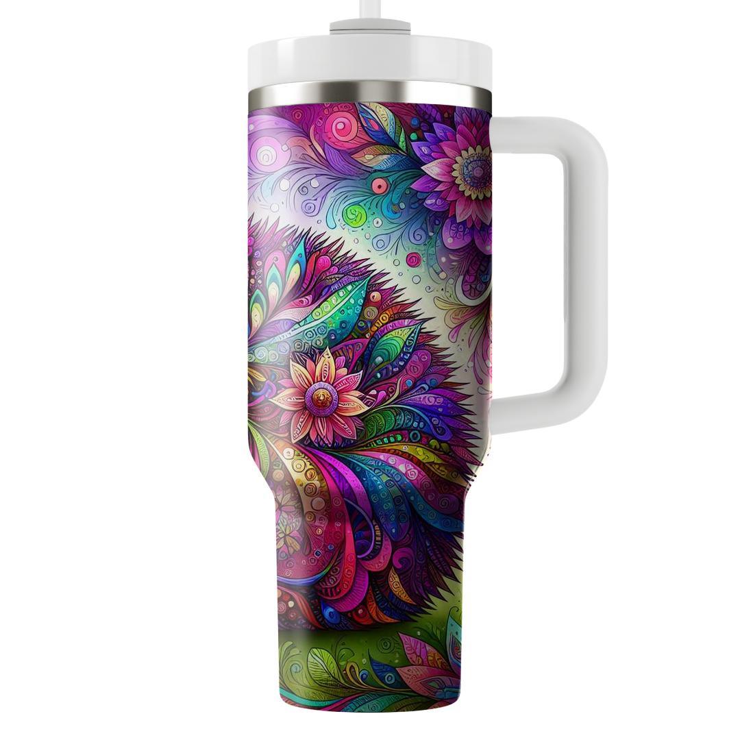 Artsy Hedgehog Wonderland  Travel Tumblers