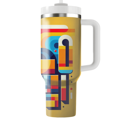 70s Color Block Madness Travel Tumblers