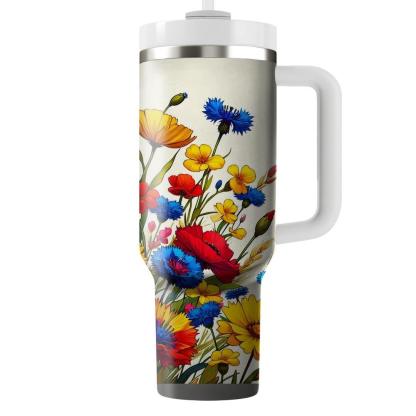 Sunny Summer Meadow  Travel Tumblers