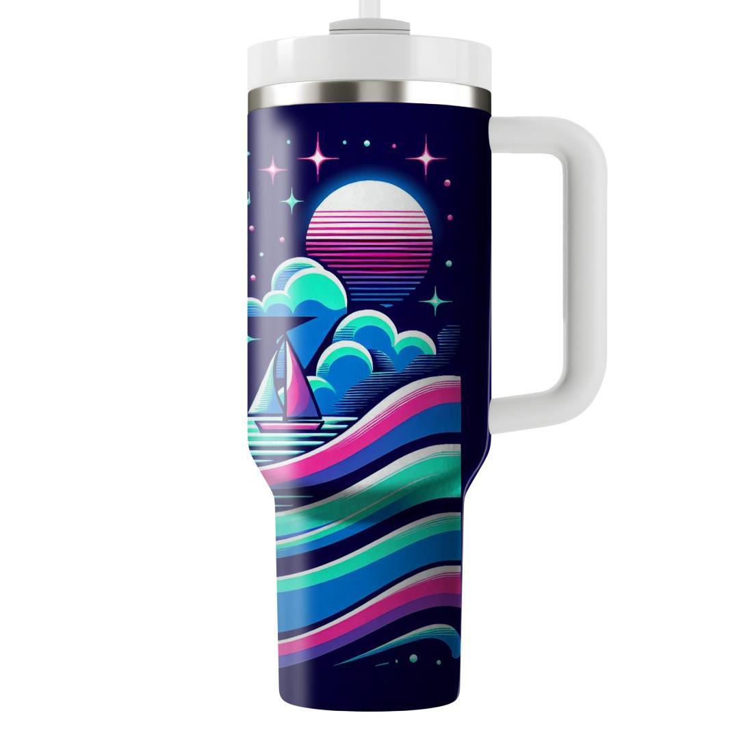 Neon Nautical  Tumblers With Lids