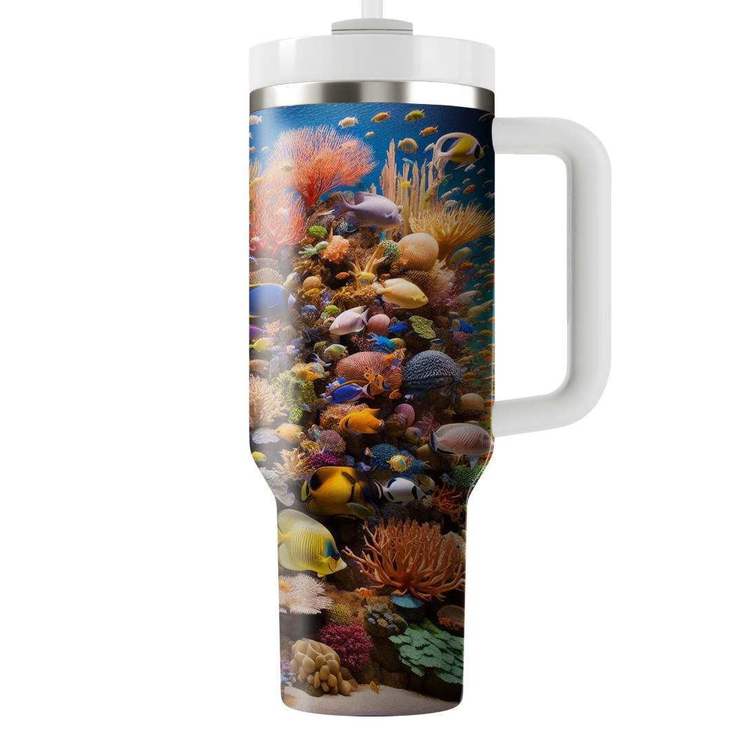 Vibrant Tropical Fish Adventure  Travel Tumblers