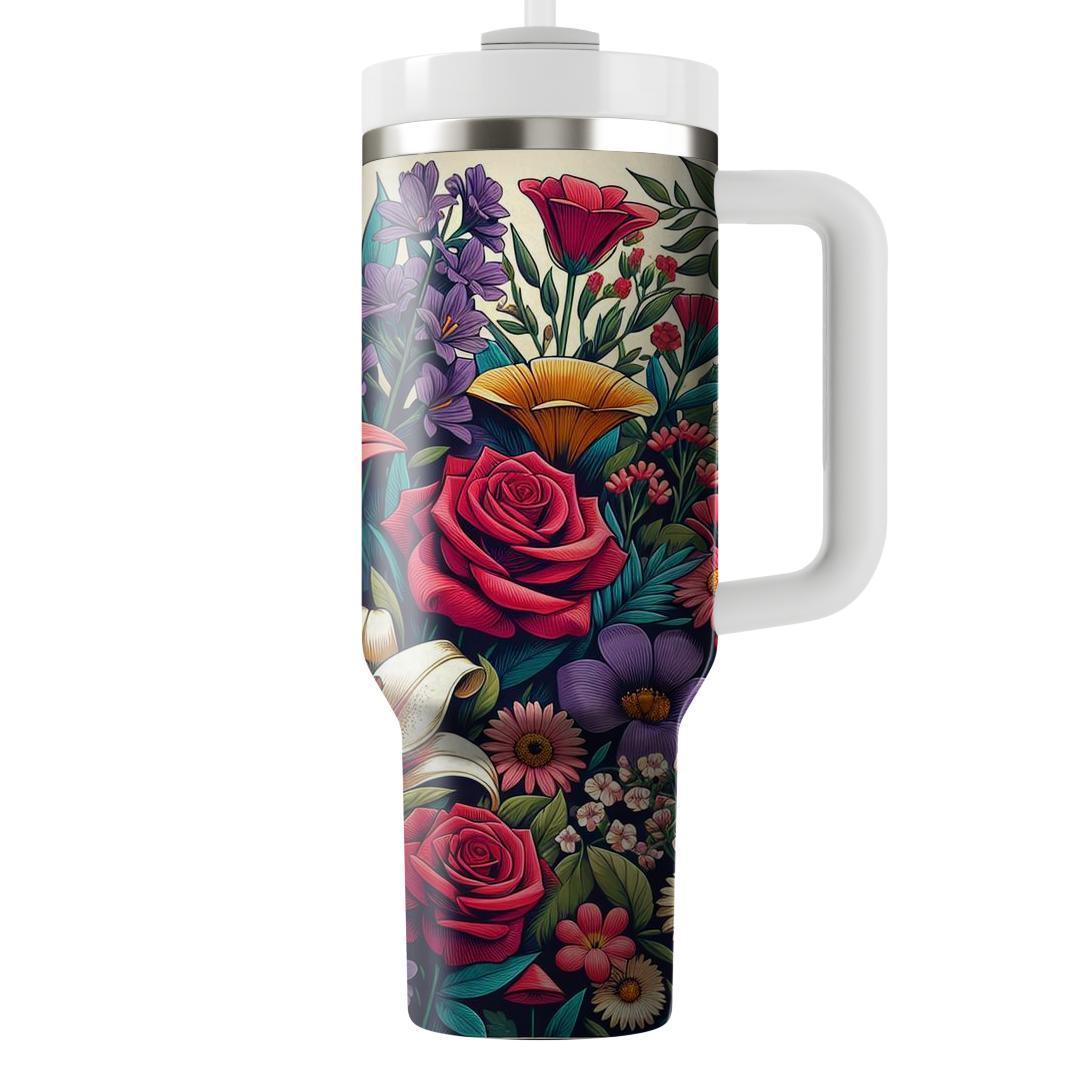 Spring Floral Rhapsody  Travel Tumblers