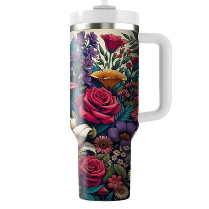 Spring Floral Rhapsody  Travel Tumblers