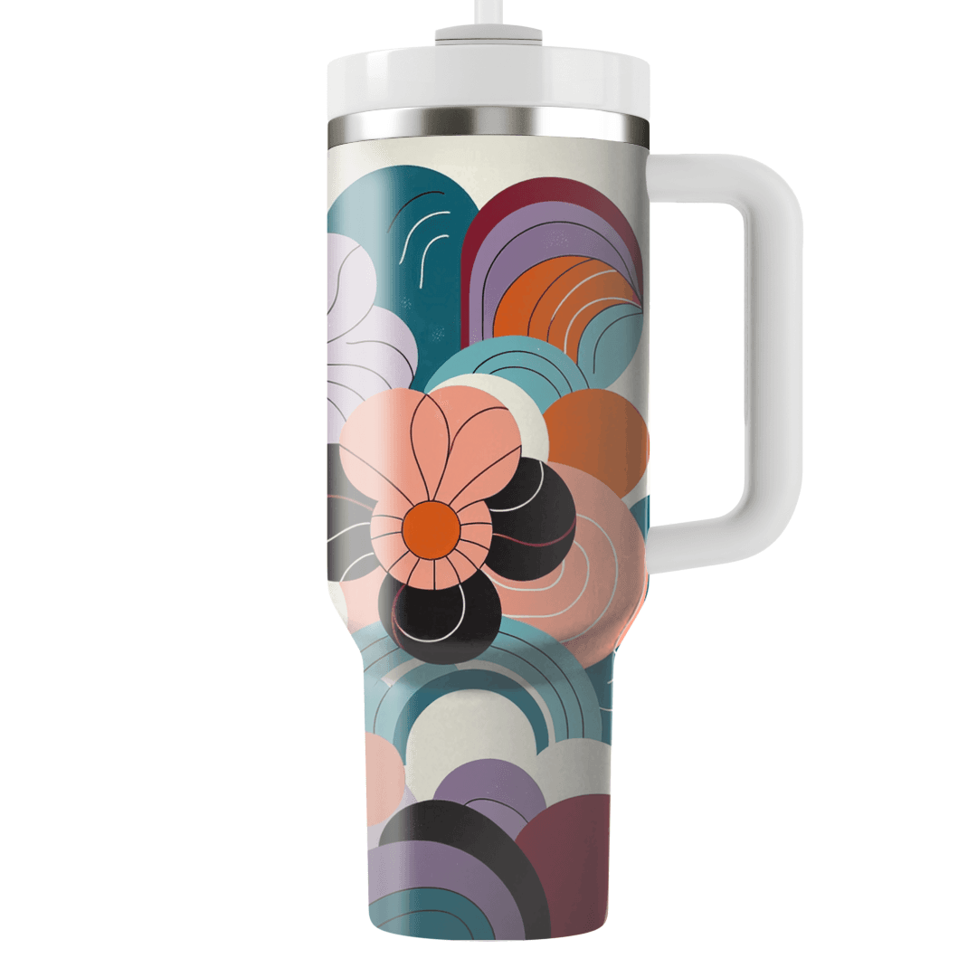 Retro Abstract Blooms  Tumblers For Gifts