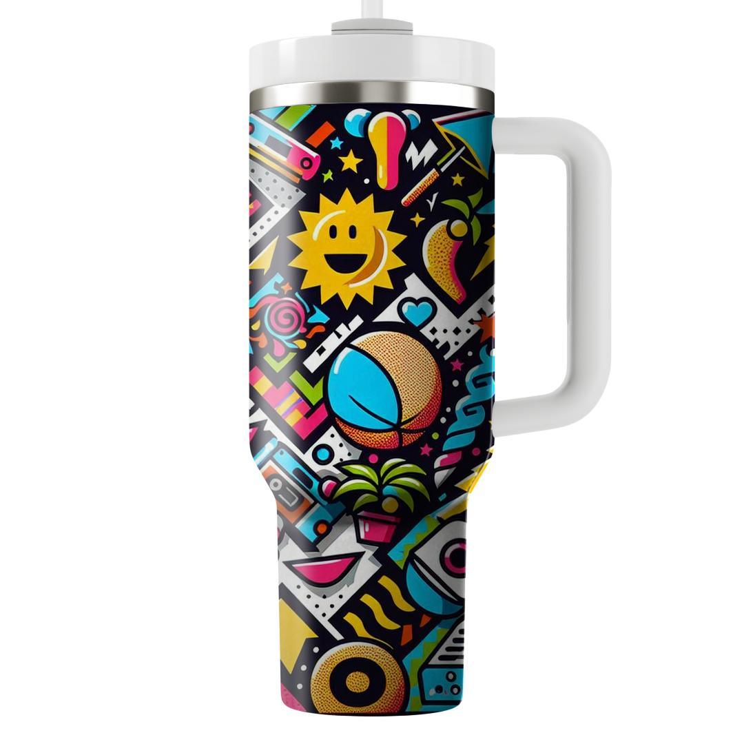 Kitschy 80s Fun  Personalized Tumblers